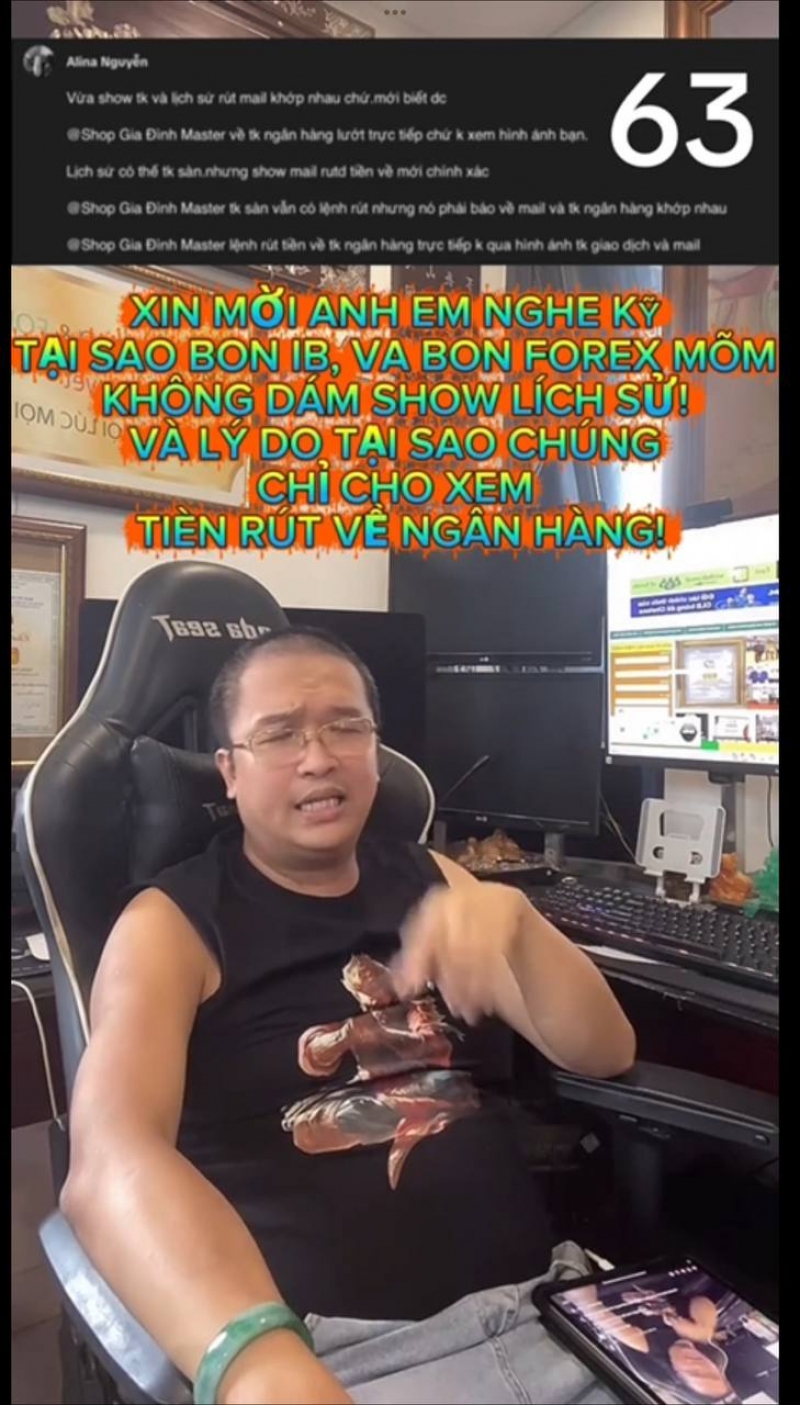 TẠI SAO BỌN LỪA ĐẢO FOREX CHÚNG GÁY XEM LỊCH SỬ RÚT TIỀN GIÁ TRỊ HƠN LỊCH SỬ GIAO DỊCH