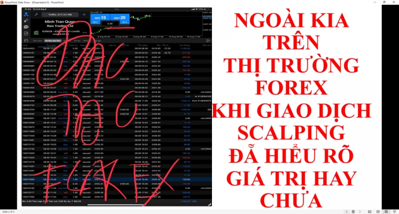 NGOÀI KIA TRÊN THỊ TRƯỜNG FOREX KHI GIAO DỊCH SCALPING ĐẴ HIỂU RÕ GIÁ TRỊ HAY CHƯA