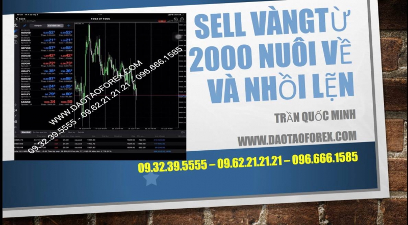 GIAO DỊCH FOREX NUỔI LỆNH SELL TỪ 2000 VỀ